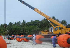 Venta de tuberías de flotador de aceite de lodo de arena de HDPE de dragado de industria marina