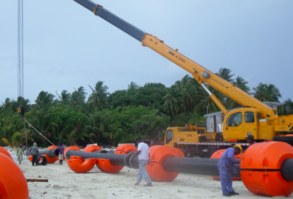 Venta de tuberías de flotador de aceite de lodo de arena de HDPE de dragado de industria marina