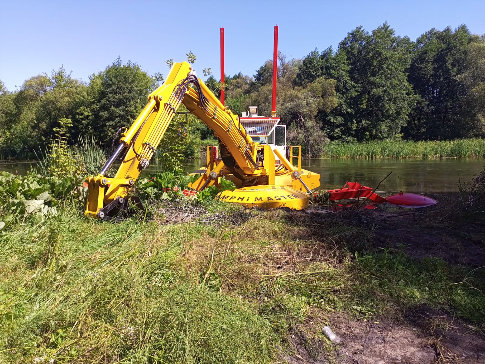 Draga anfibia de arena de río con control hidráulico de alta calidad