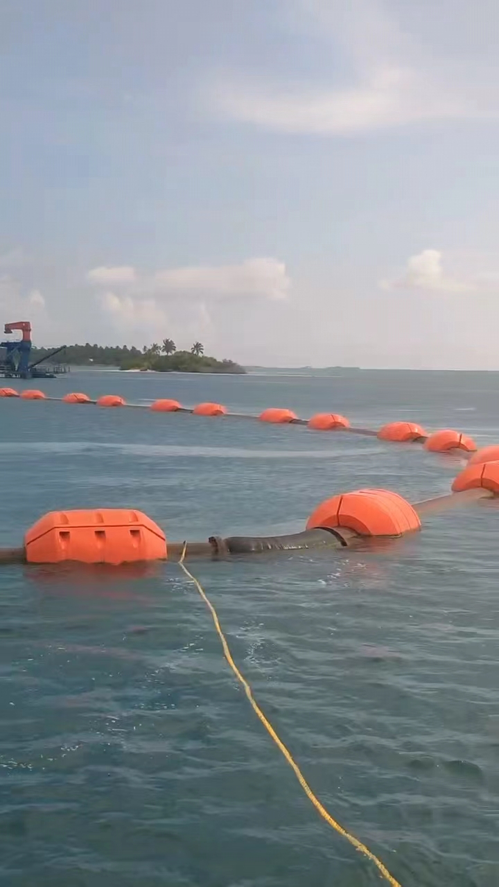 Venta de tuberías de flotador de aceite de lodo de arena de HDPE de dragado de industria marina