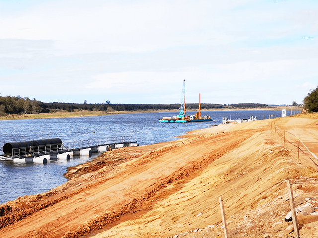 Barcaza de tamaño medio de 30m con capacidad de carga de 250t, barcaza de transporte de equipos para transporte de cargas por lago/río/mar