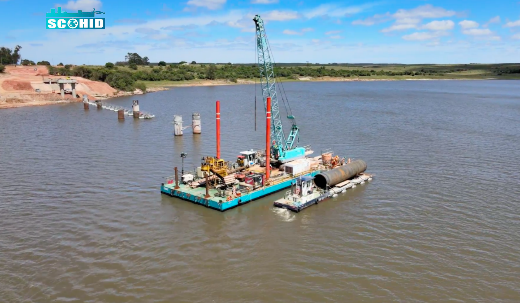 Nuevas marcas SCO HID Marine Crane Barcaza flotante Venta caliente en Uruguay