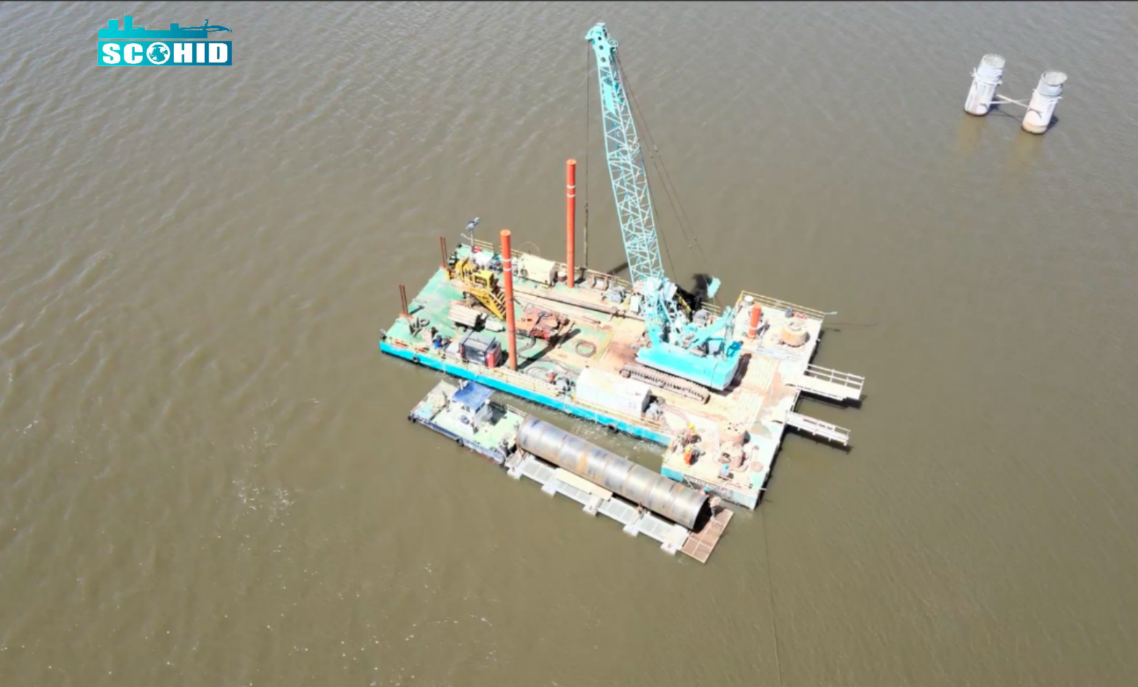 Nuevas marcas SCO HID Marine Crane Barcaza flotante Venta caliente en Uruguay