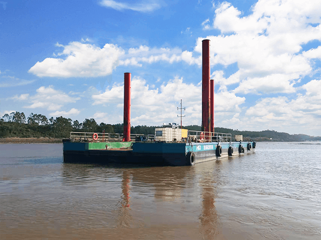 Barcaza de tamaño medio de 30m con capacidad de carga de 250t Barcazas modulares de plataformas de pontones de contenedores de tamaño personalizado